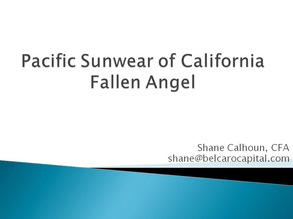 Pacific Sunwear of California Fallen Angel by Shane Calhoun