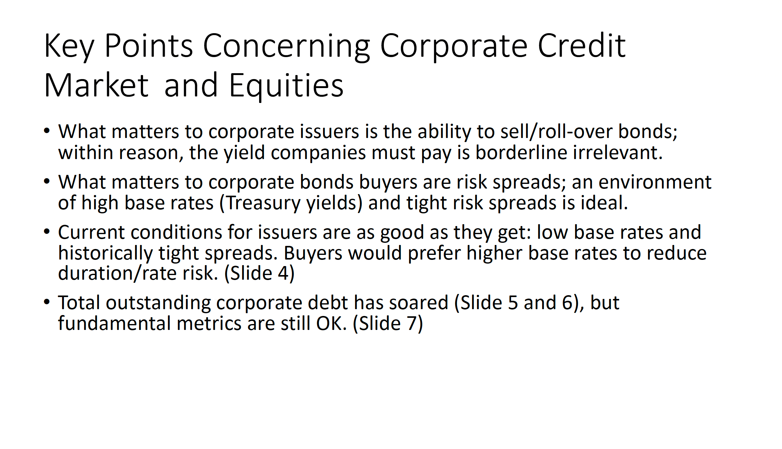 Credit Markets Today - ValueXVail 2021