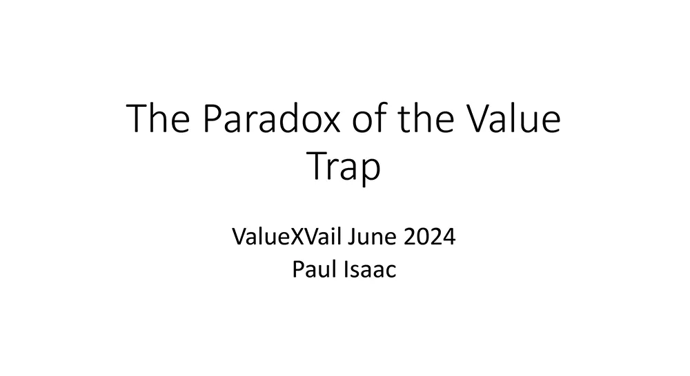 The Paradox of the Value Trap