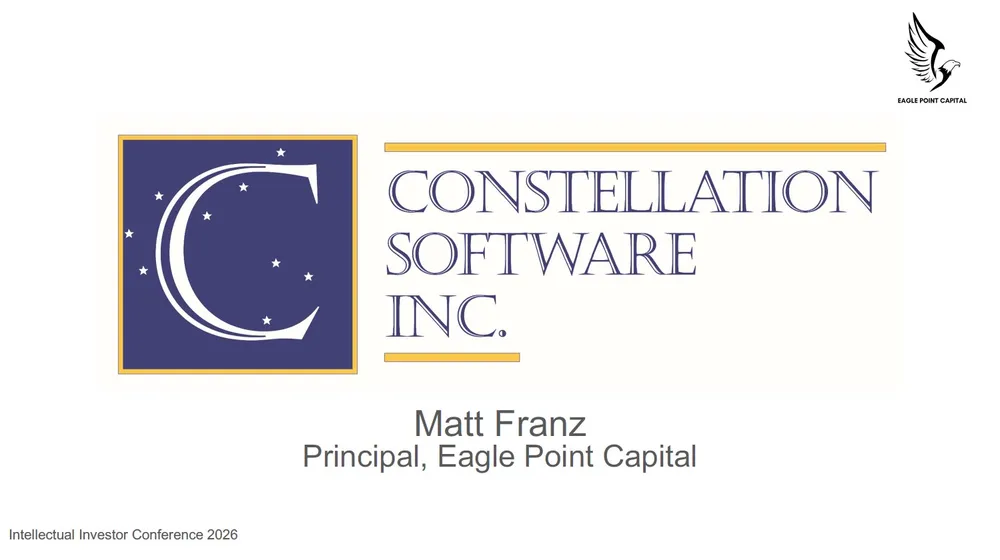 Matt Franz - Contellation Software Inc